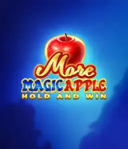 Скриншот игрового автомата More Magic Apple от 3 Oaks Gaming, демонстрирующего волшебный лес с яркими символами, включая замки, магические яблоки и известных сказочных героев. На переднем плане виден название слота More Magic Apple, окруженный яркими и привлекательными графическими элементами, создающими атмосферу чудес и волшебства.